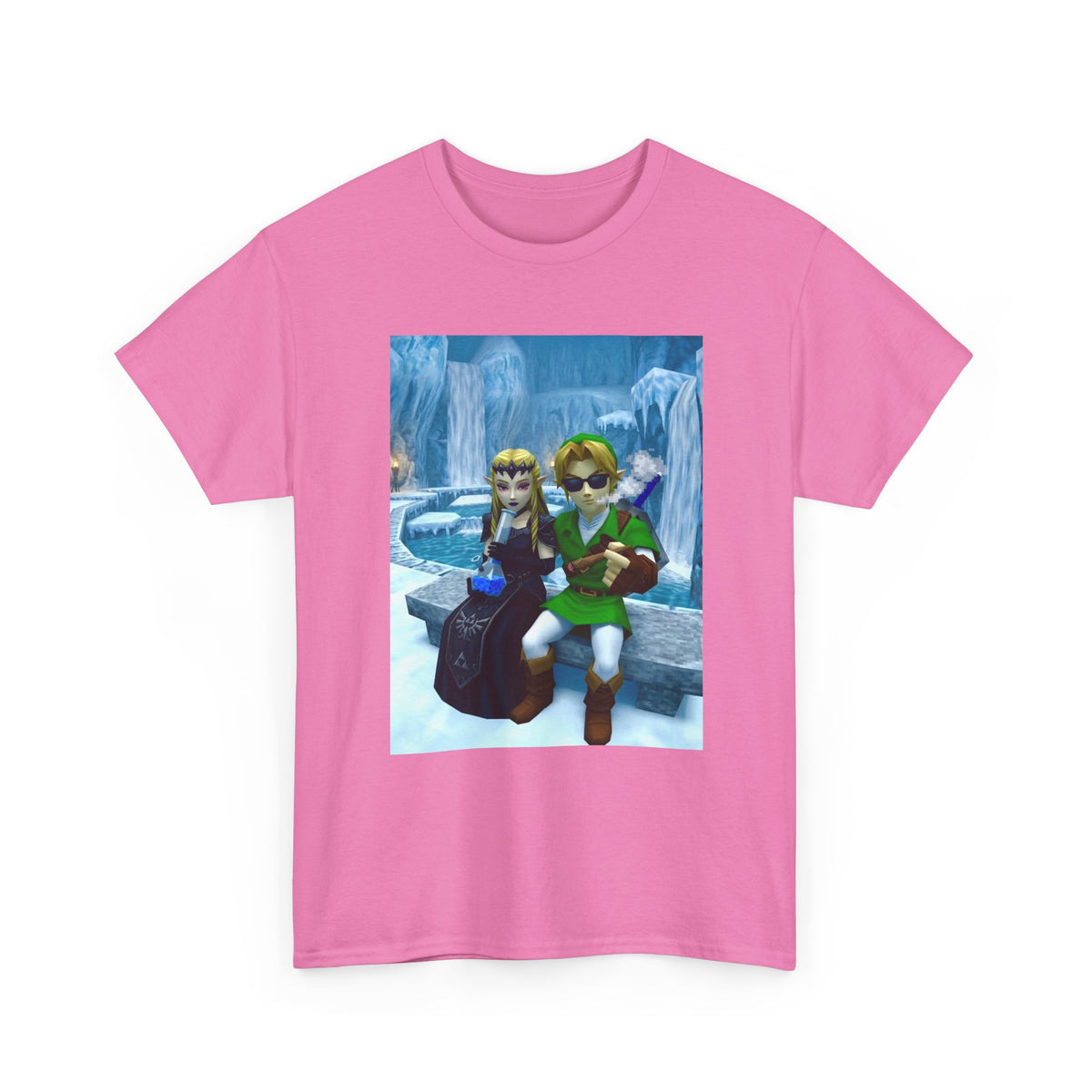 Link And Dark Zelda Chilling In Zora's Domain