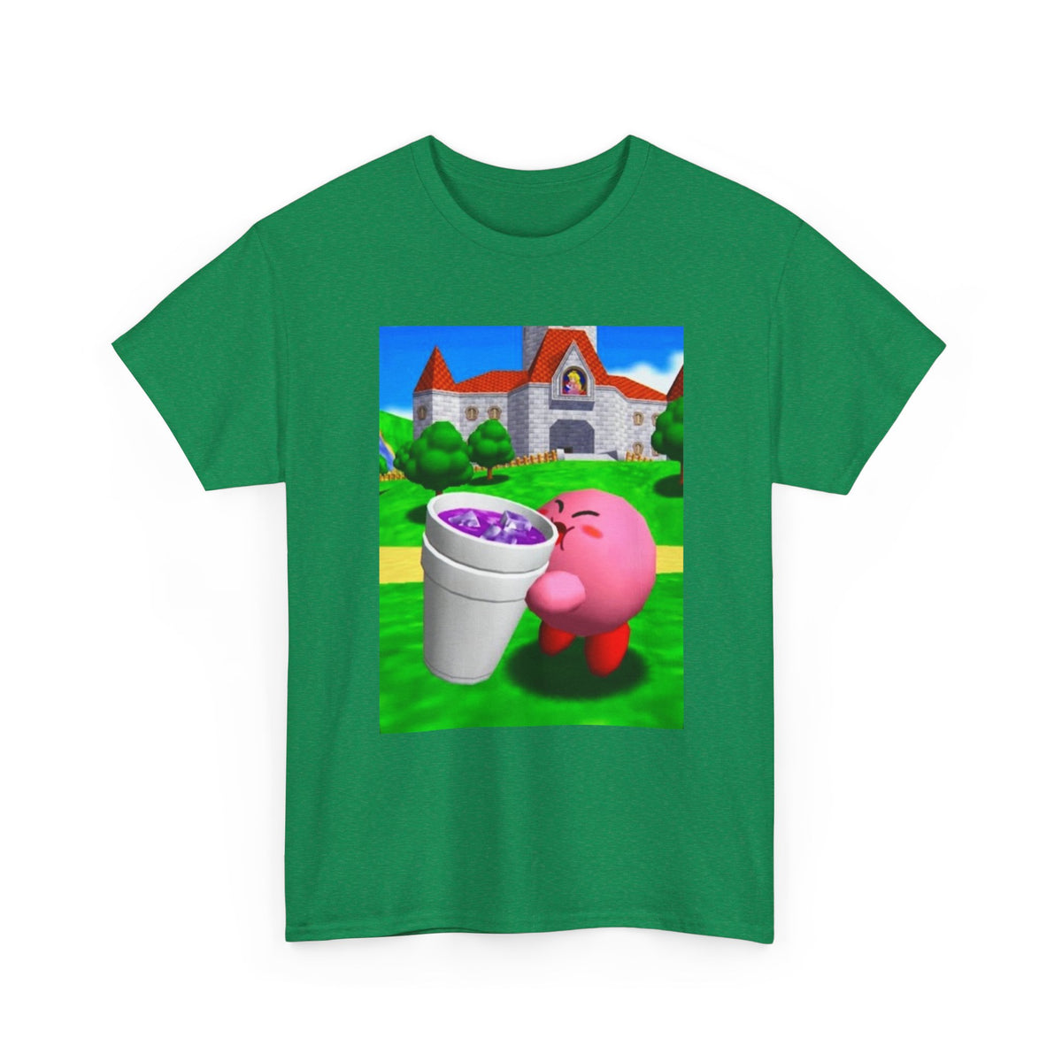 Kirby Sipping Purple Drank In Princess Peach's Castle