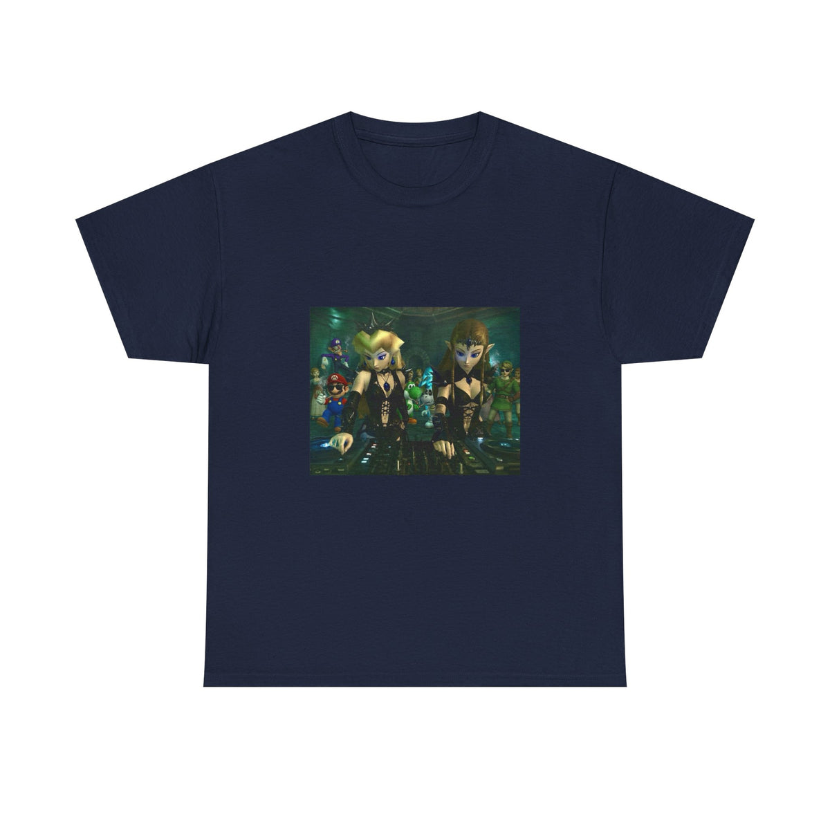 Princess Peach and Zelda DJing with Friends Tee