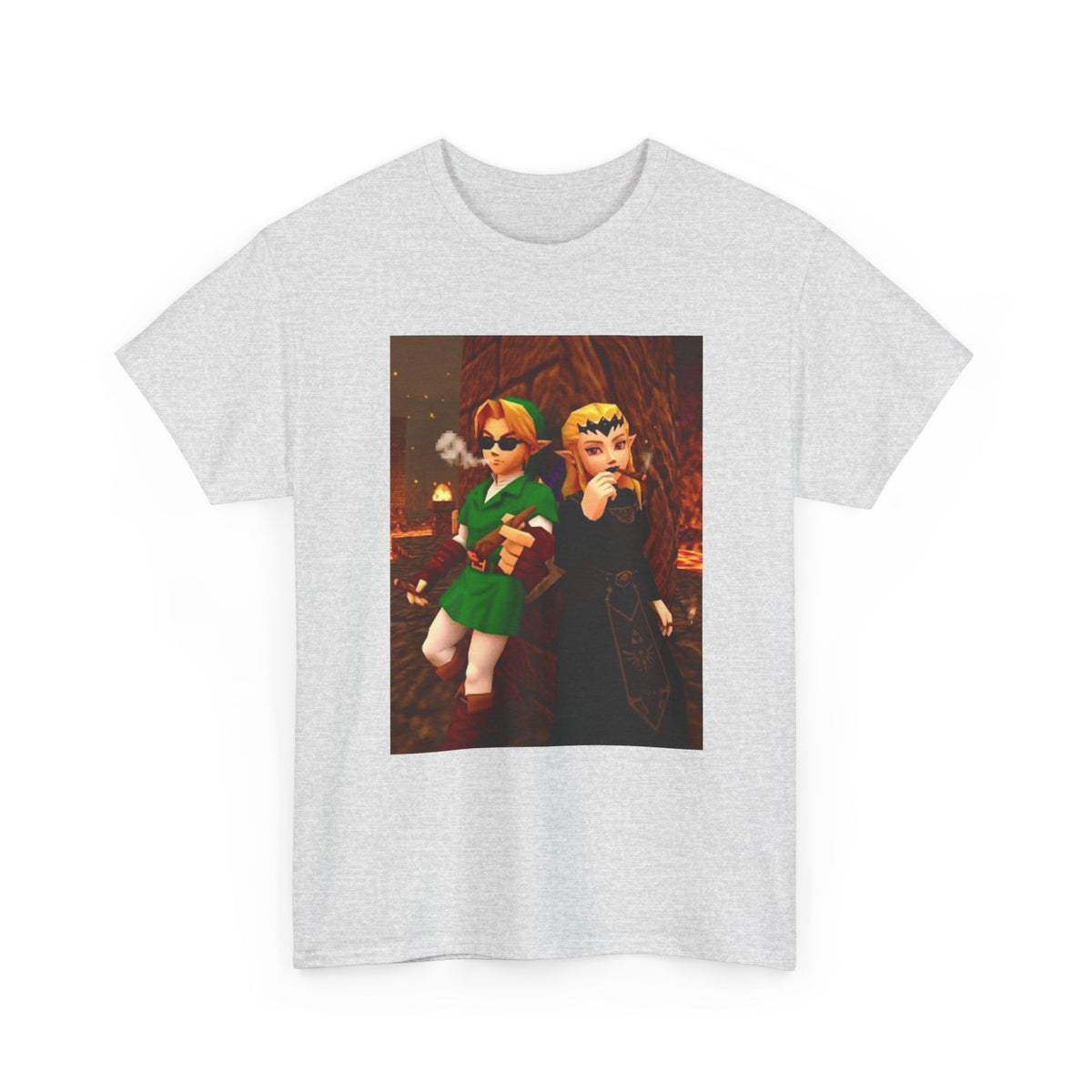 Link and Zelda Chillin' With Cigars Tee