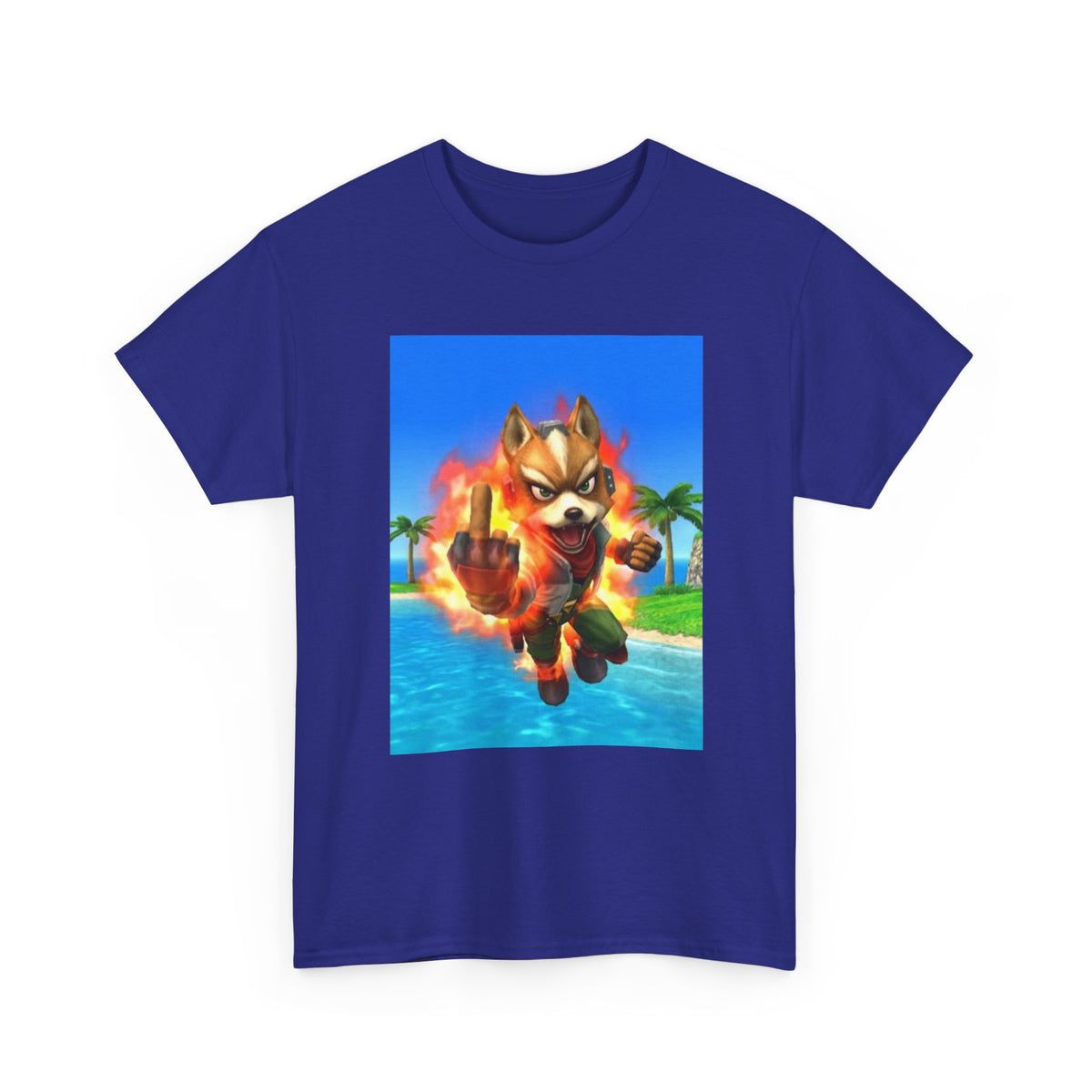 Fiery Fox Middle Finger Beach Tee