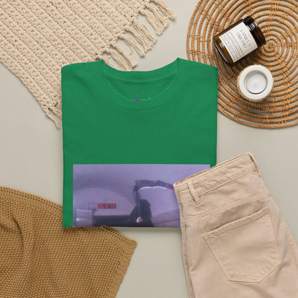 Gritty Green Pulse Graphic Tee