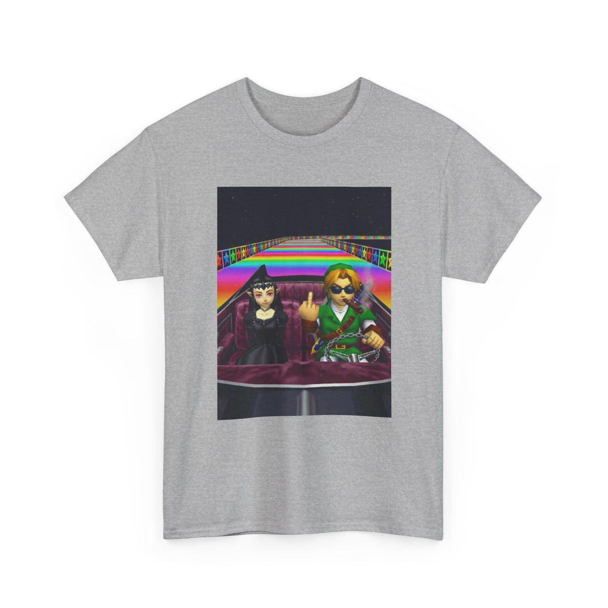 Link And Malon Driving Rainbow Road Tee
