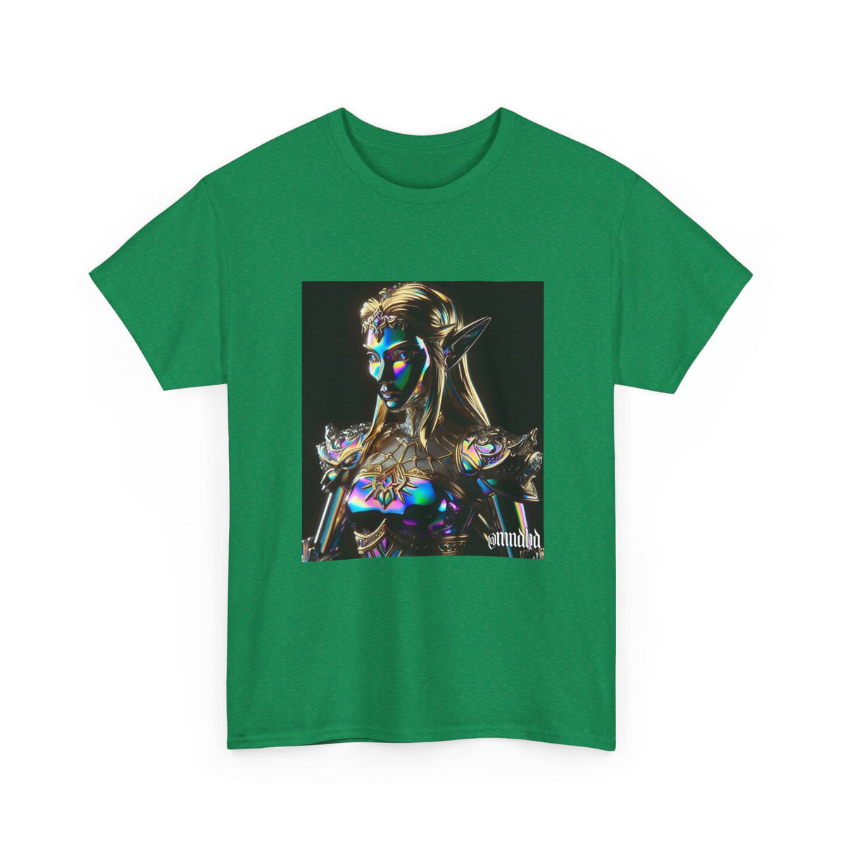 Iridescent Elven Warrior Princess Chrome Tee