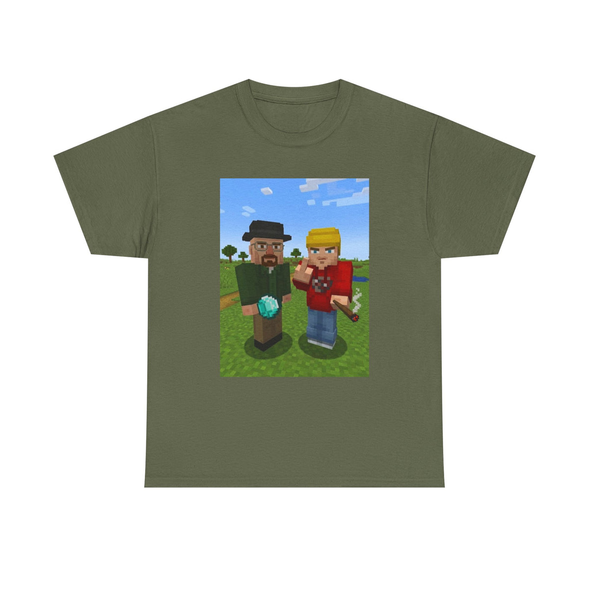Pixelated Duo In The Green Field Tee