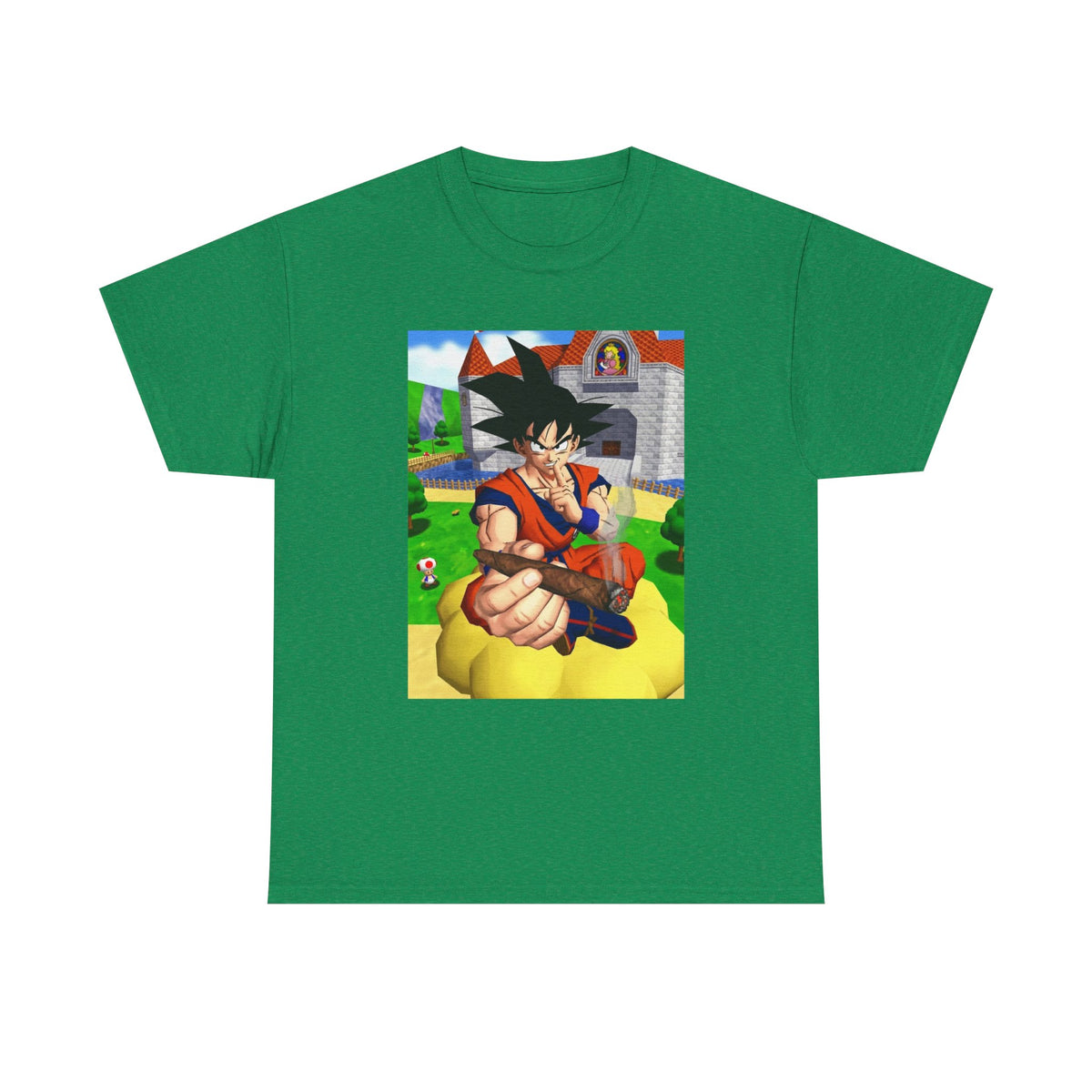 Goku Blazing On Nimbus At Mushroom Kingdom