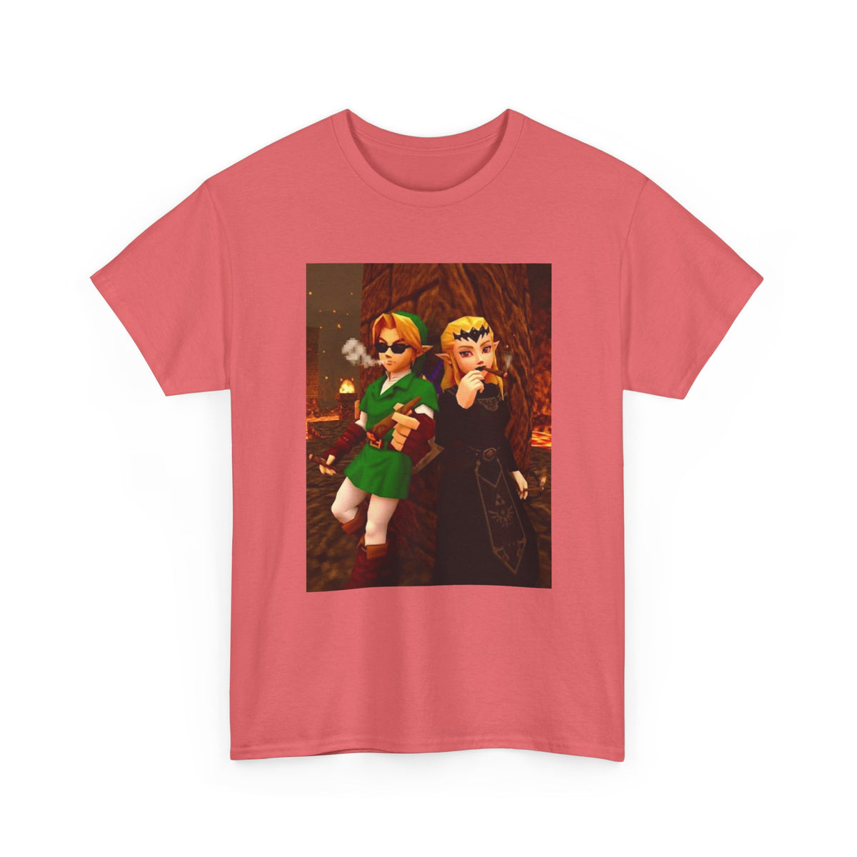 Link and Zelda Chillin' With Cigars Tee