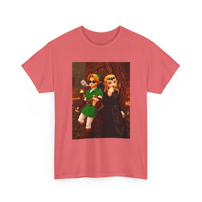 Link and Zelda Chillin' With Cigars Tee