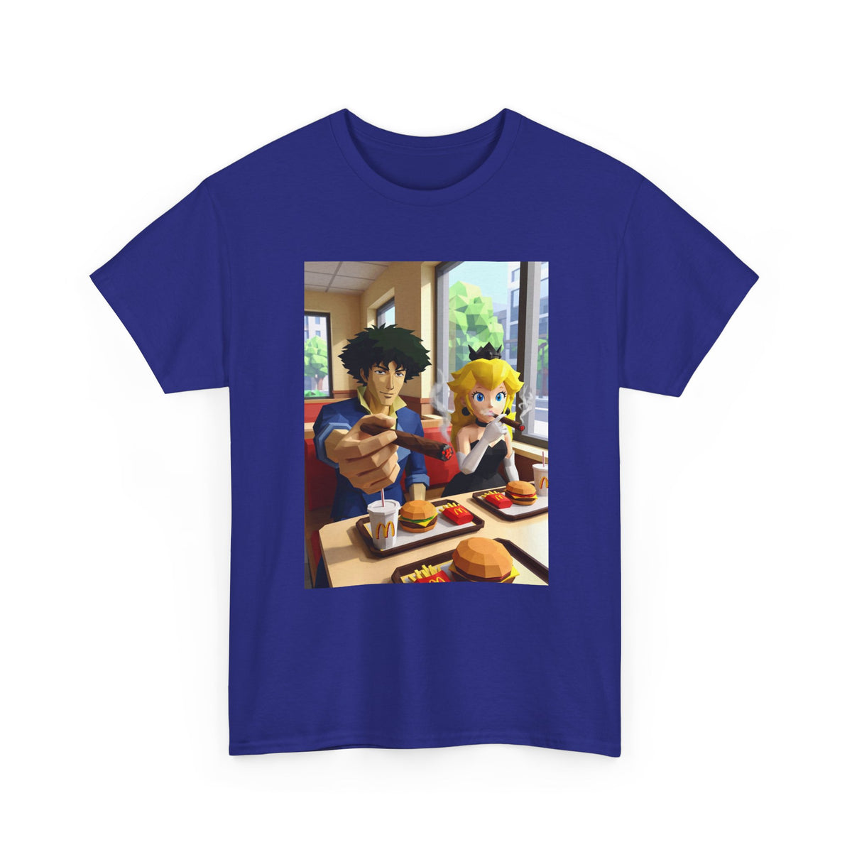 Spike and Princess Peach Smoking Cigars Tee