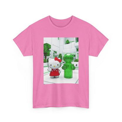Low Poly Hello Kitty And Green Alien Flip Off