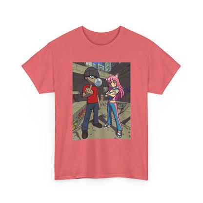 Skater Punk And Kitty Girl In Skater Park Tee