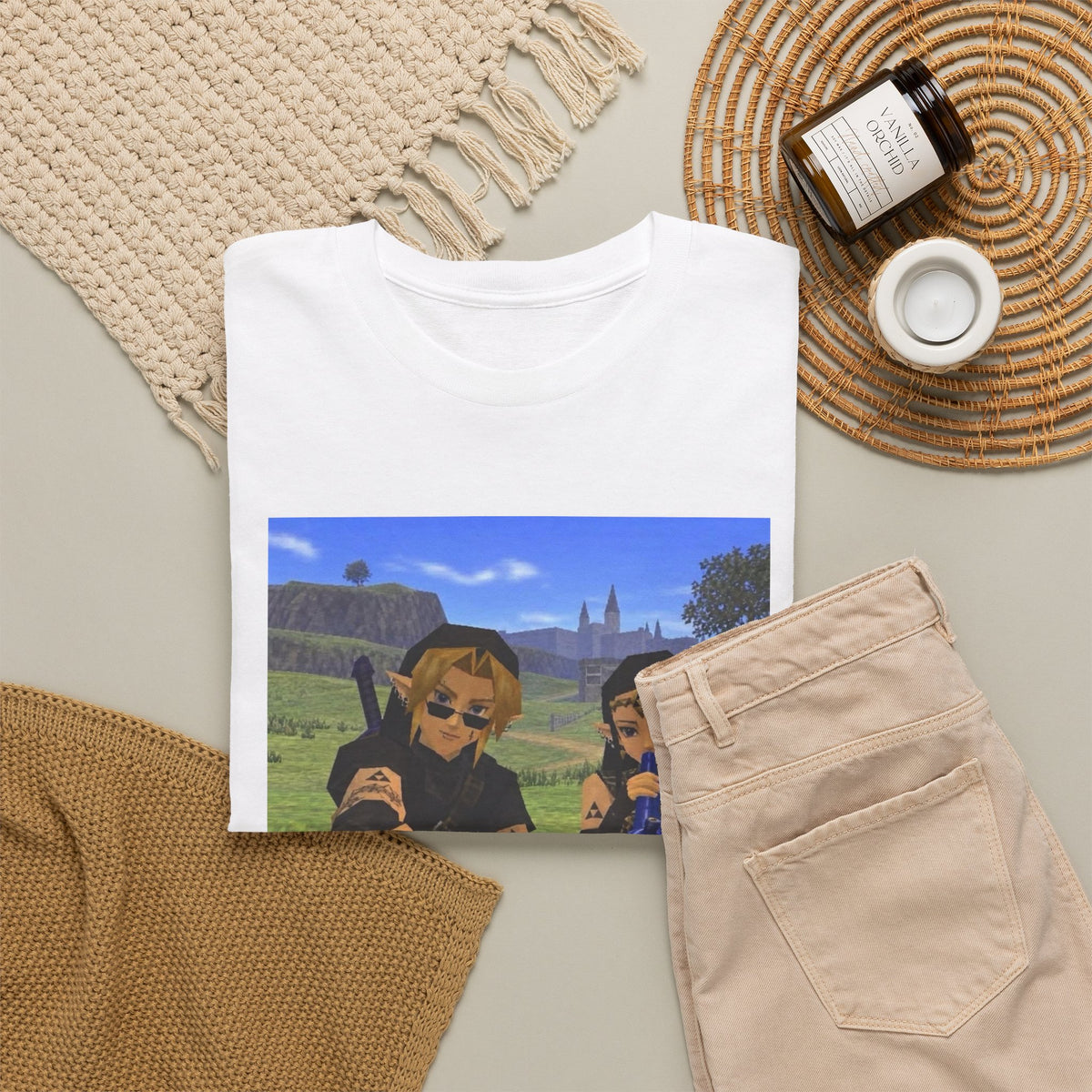 Dark Link And Dark Zelda Chilling Campfire Tee