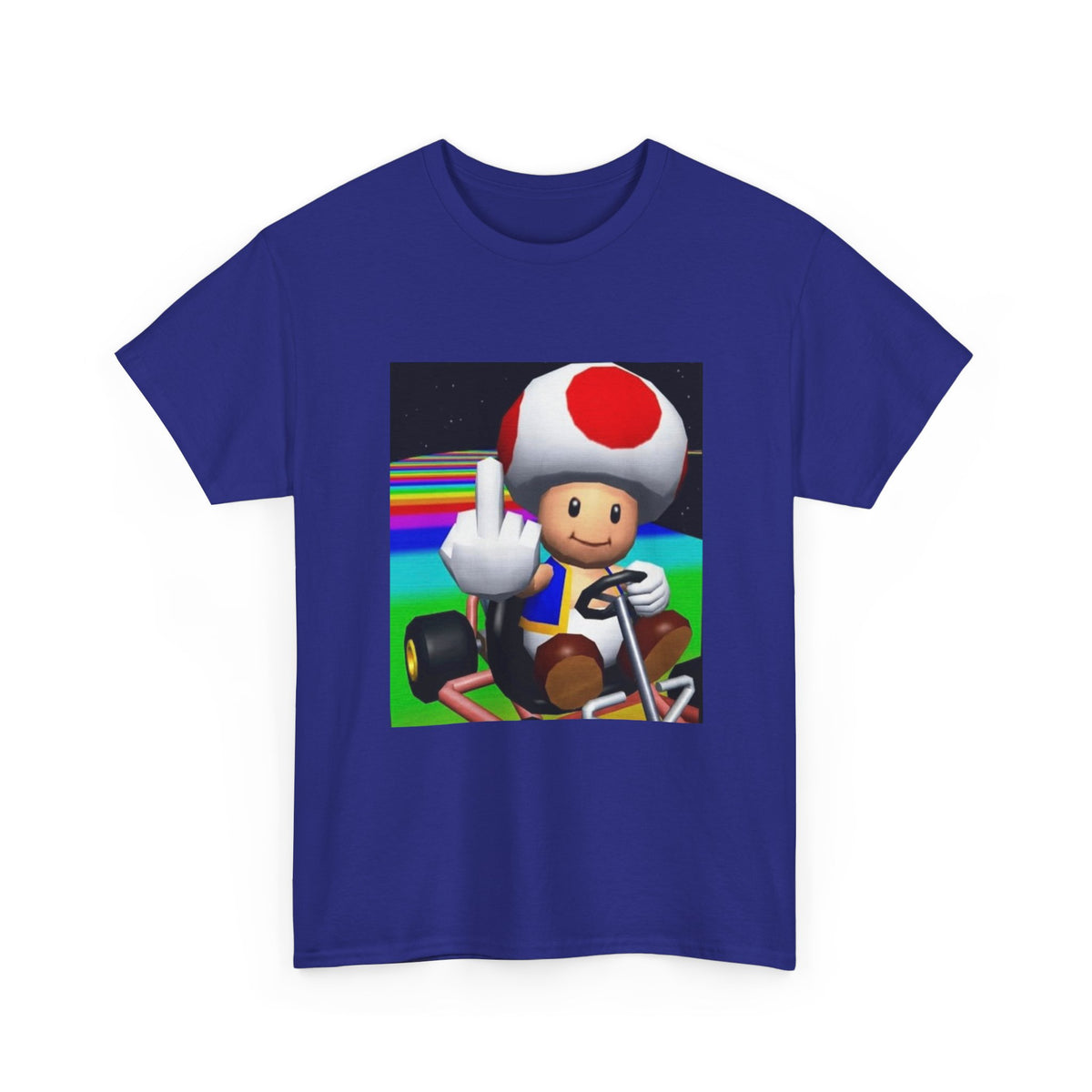Toad Flipping The Bird On Rainbow Road Tee