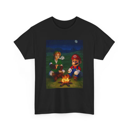 Link and Mario Campfire Smoke Session Tee