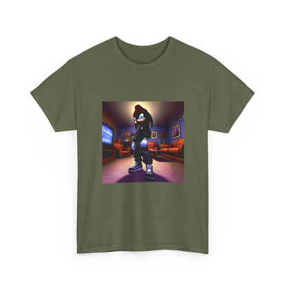 Edgy Hedgehog In Streetwear Drip Tee