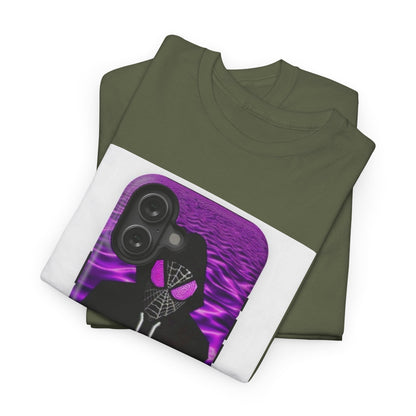 Pixelated Web-Slinger Holding Purple Drink Tee