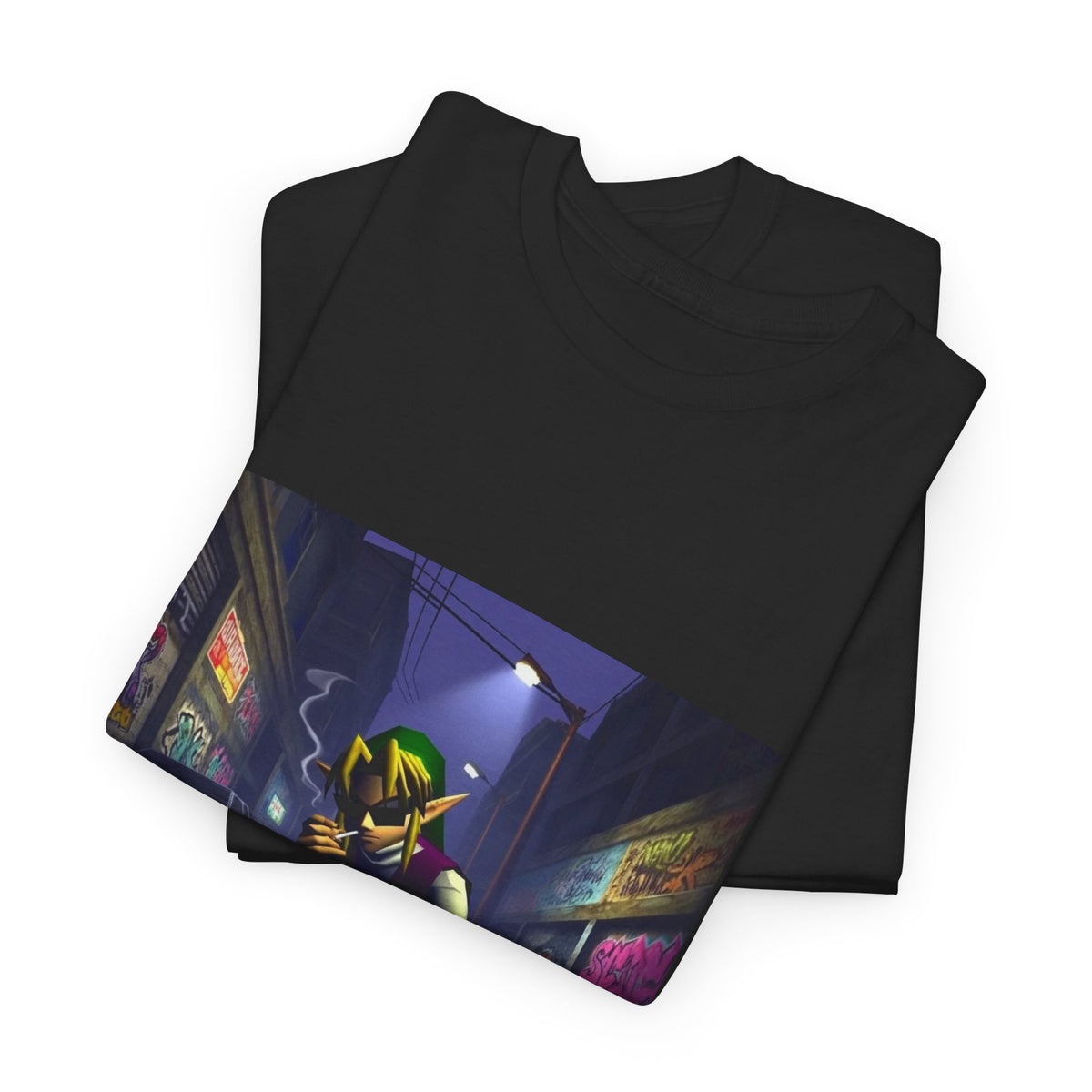 Streetwise Elf Smoking In Alley Tee