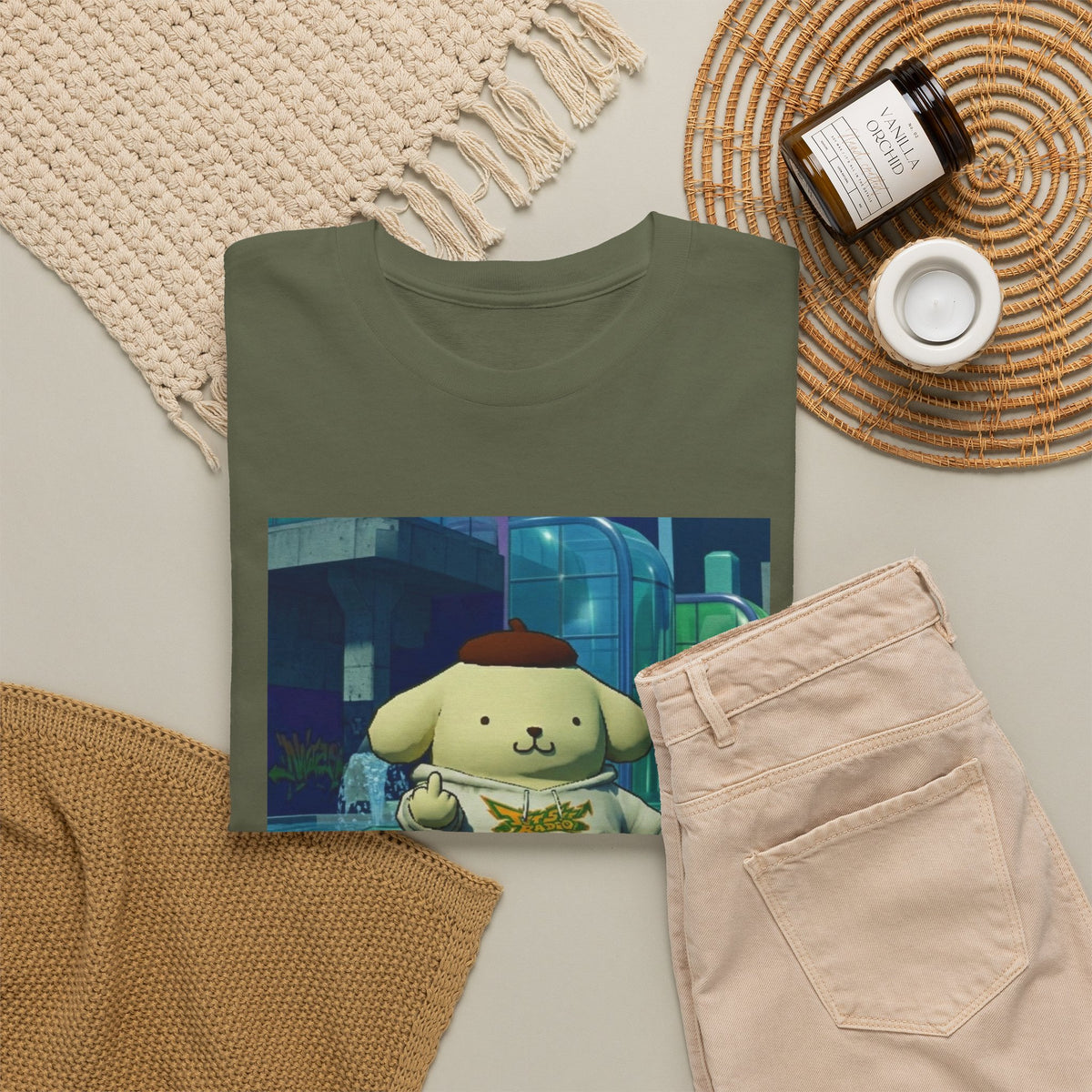 Pompompurin Skates and Flips The Bird