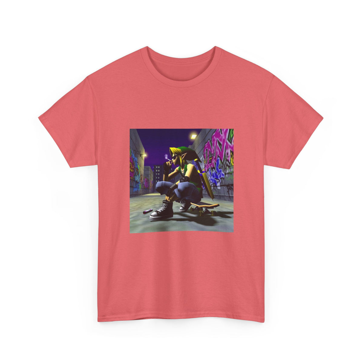 Edgy Link Smoking In Alley Tee