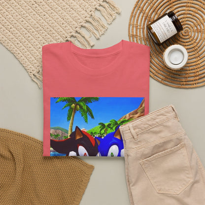 Sonic And Shadow Flipping The Bird Tee