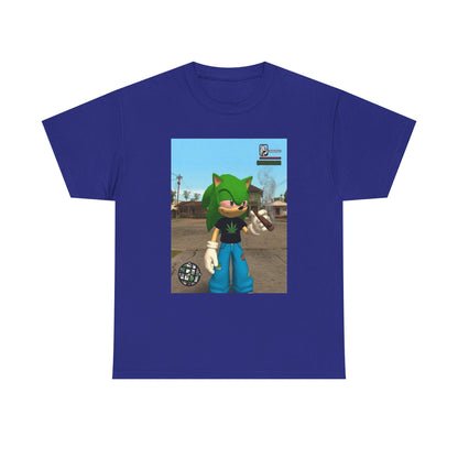 Green Hedgehog Smoking Blunt In San Andreas Tee