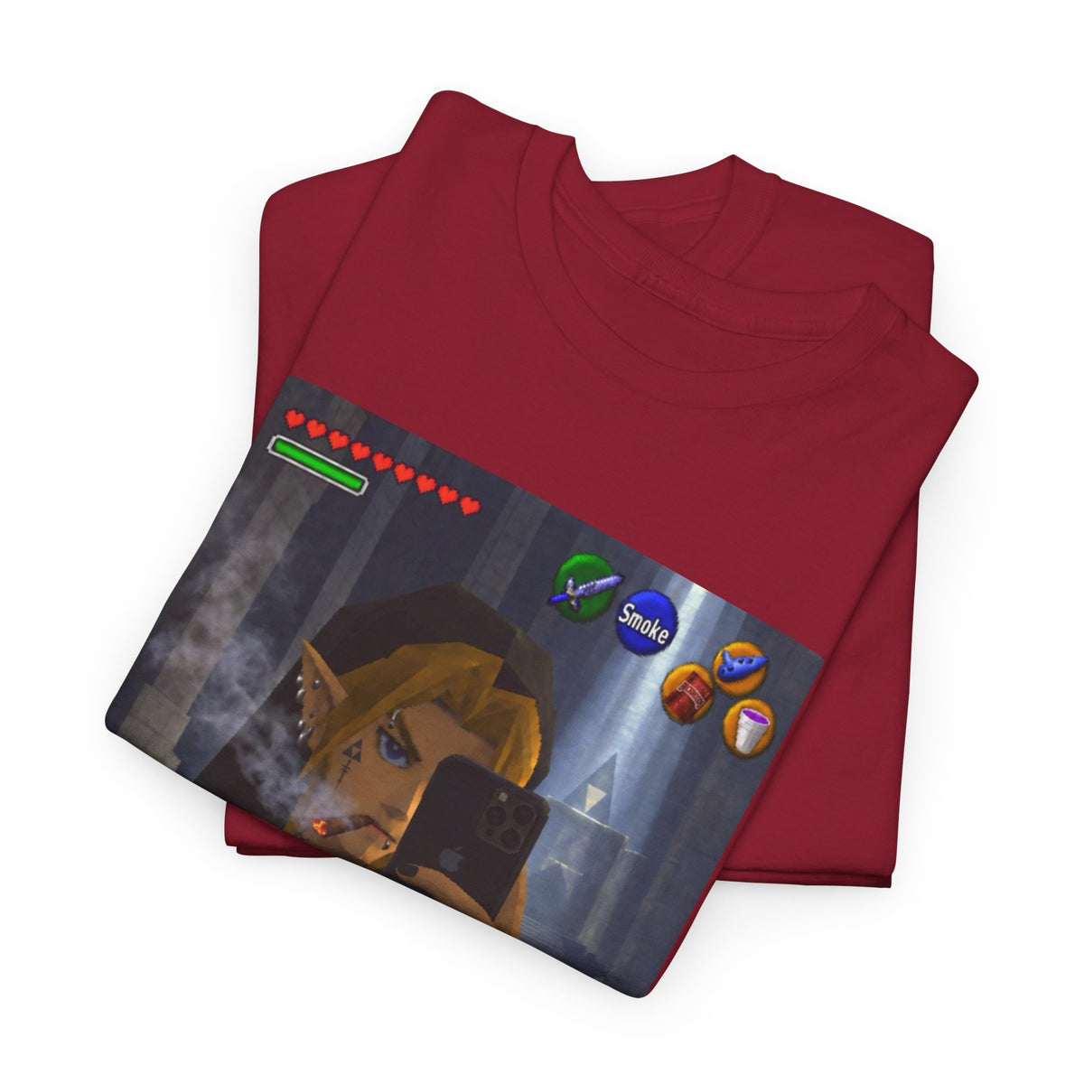 Edgy Link Smoking Selfie Tee