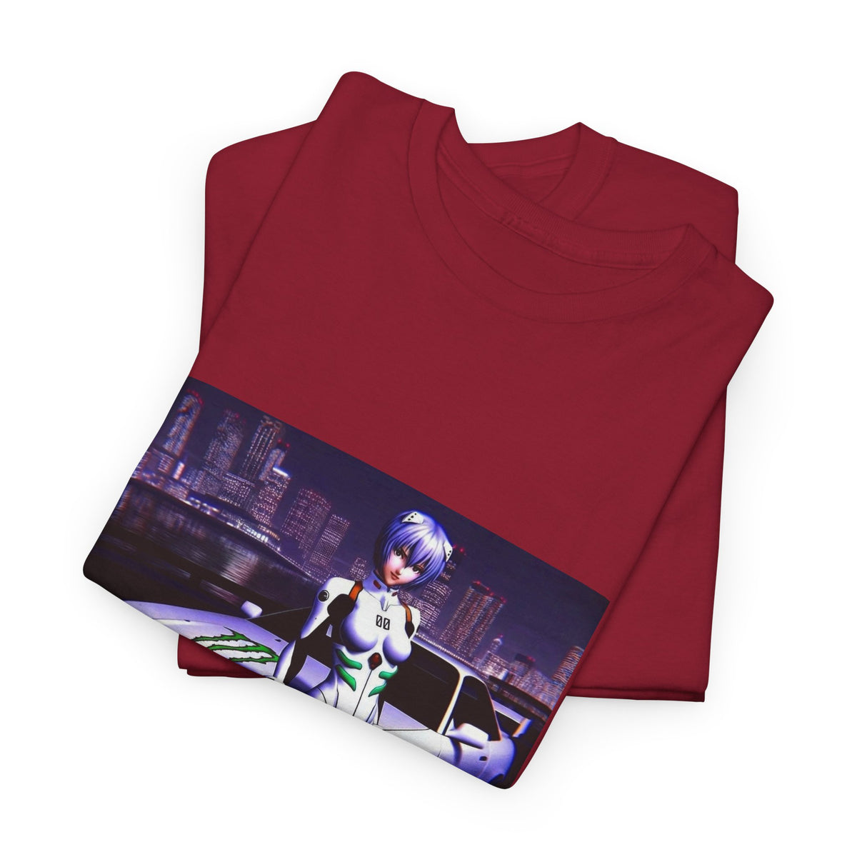 Rei Ayanami With Nissan Skyline GTR