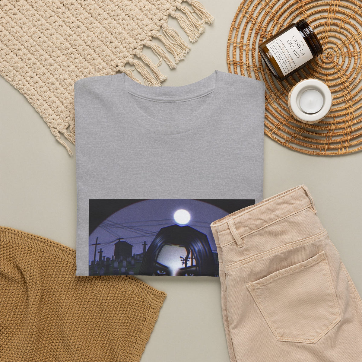 Goth Queen Smoking In Cemetery Moonlight Tee