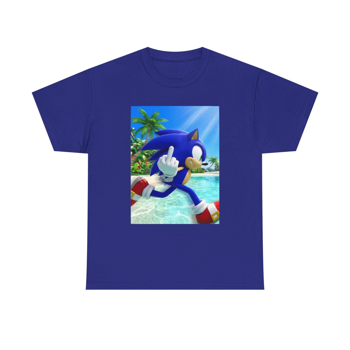 Sonic Flipping Off In Paradise Tee