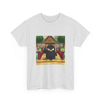 Grumpy Black Bird Flipping Off Tee