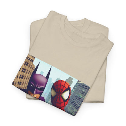 Batman Smoking, Spidey With Stacks Tee