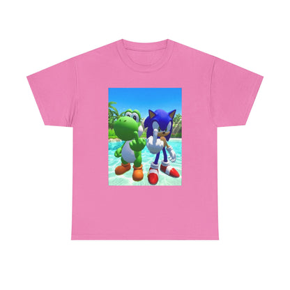 Yoshi And Sonic Flipping Off Tee