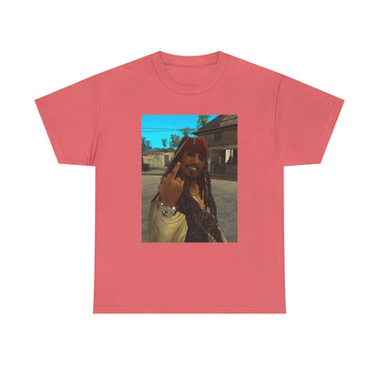 Gangster Jack Sparrow Flipping The Bird Tee