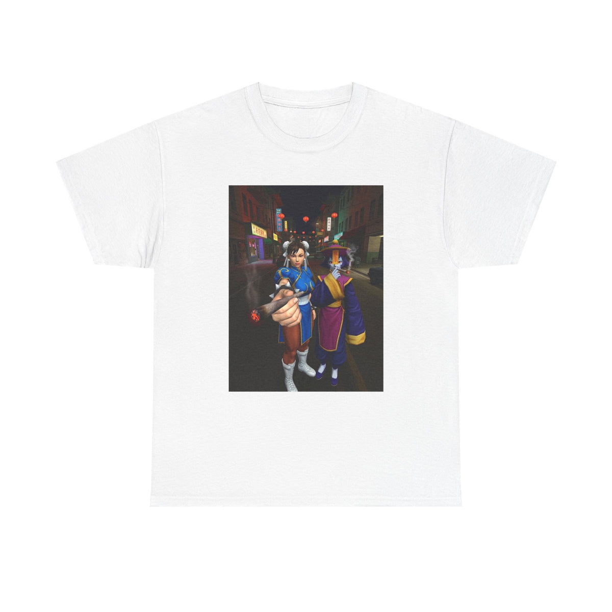 Chun-Li And Hsien-Ko Smoking In Chinatown