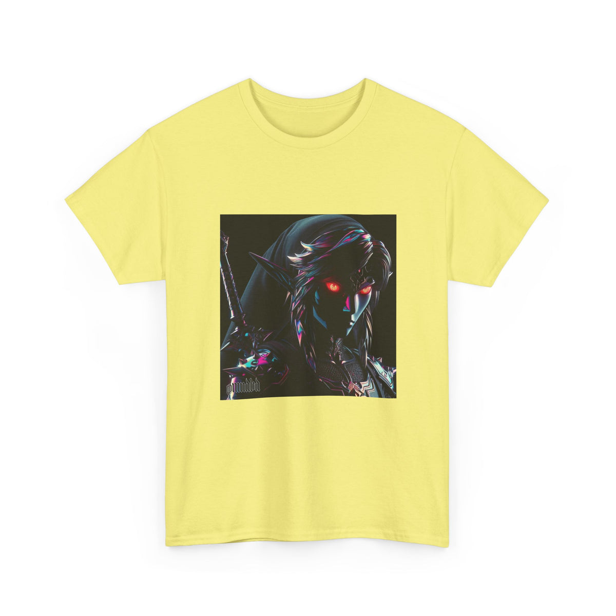 Chrome Dark Elf With Glowing Eyes Tee