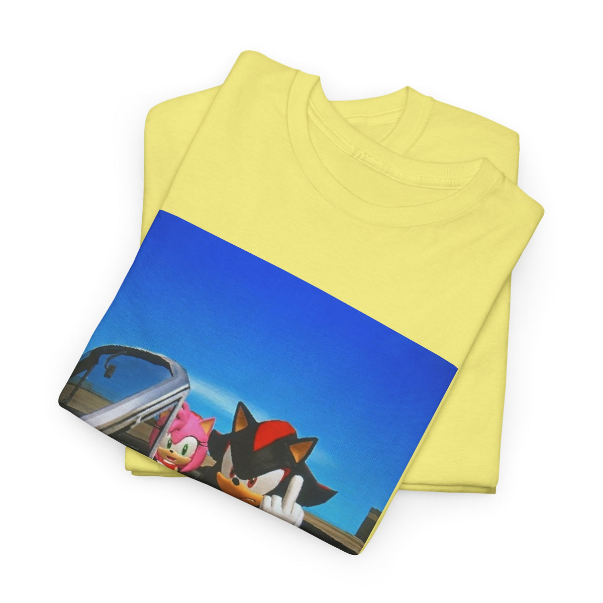Shadow and Amy Flipping Off The World Tee
