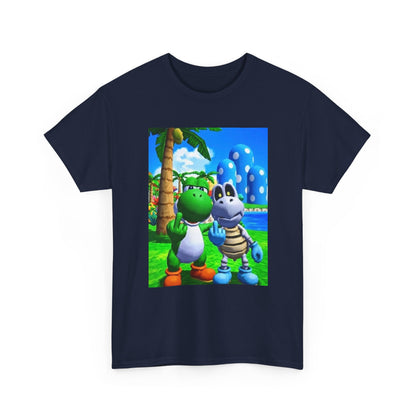 Yoshi And Dry Bones Flipping The Bird Tee (Design 6)