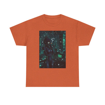 Cyberpunk Smoker In Neo-Tokyo Tee