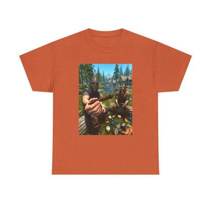 Dragonborn Khajiit Blazing In Skyrim Tee