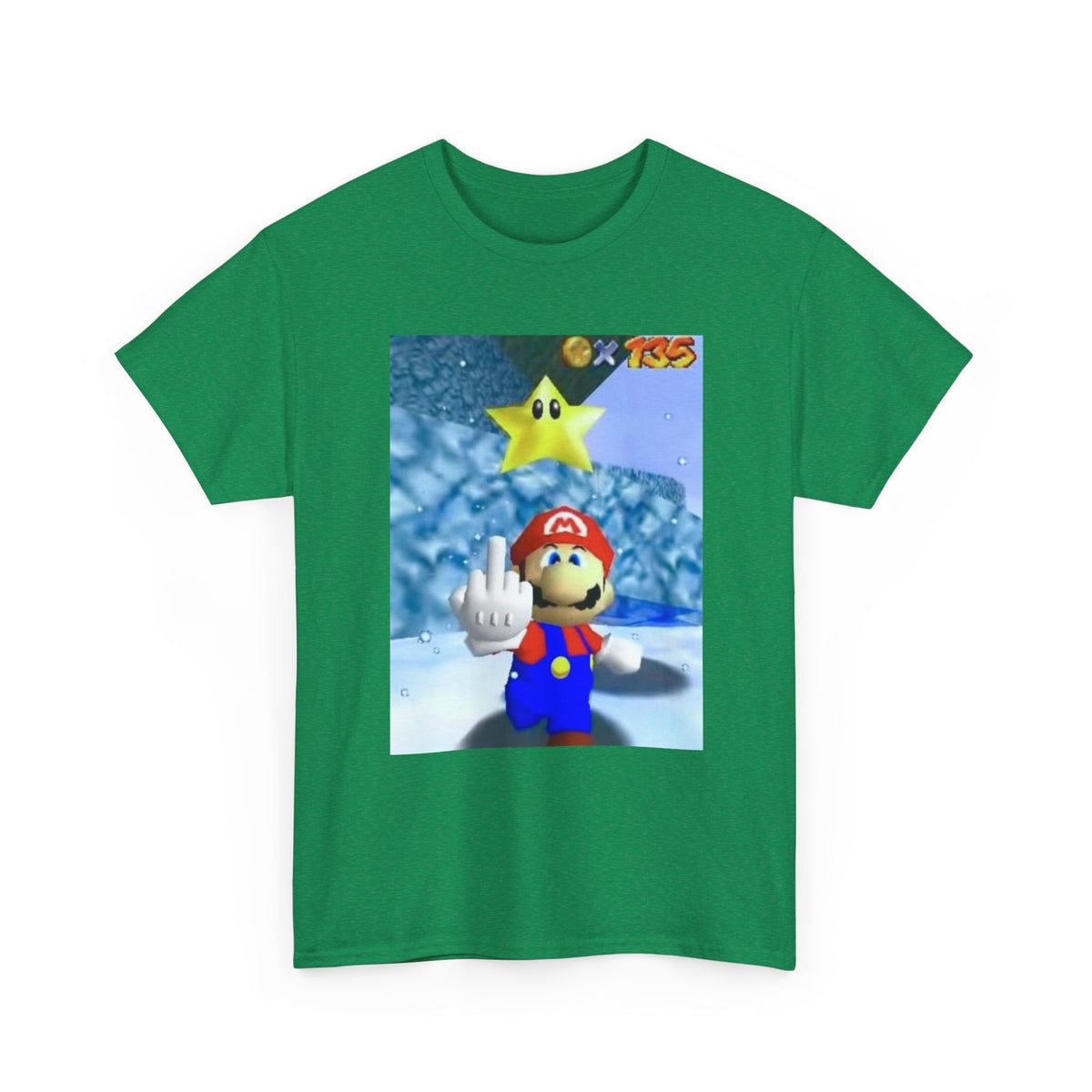 Mario Flips The Bird In Icy World Tee