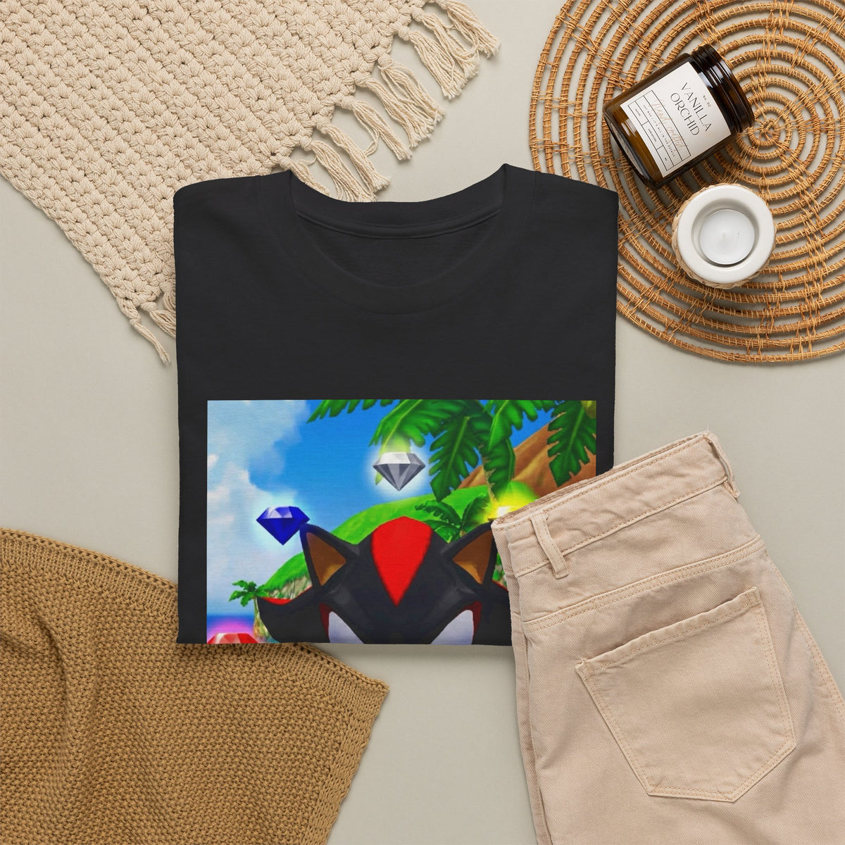 Shadow The Hedgehog Flipping The Bird Tee