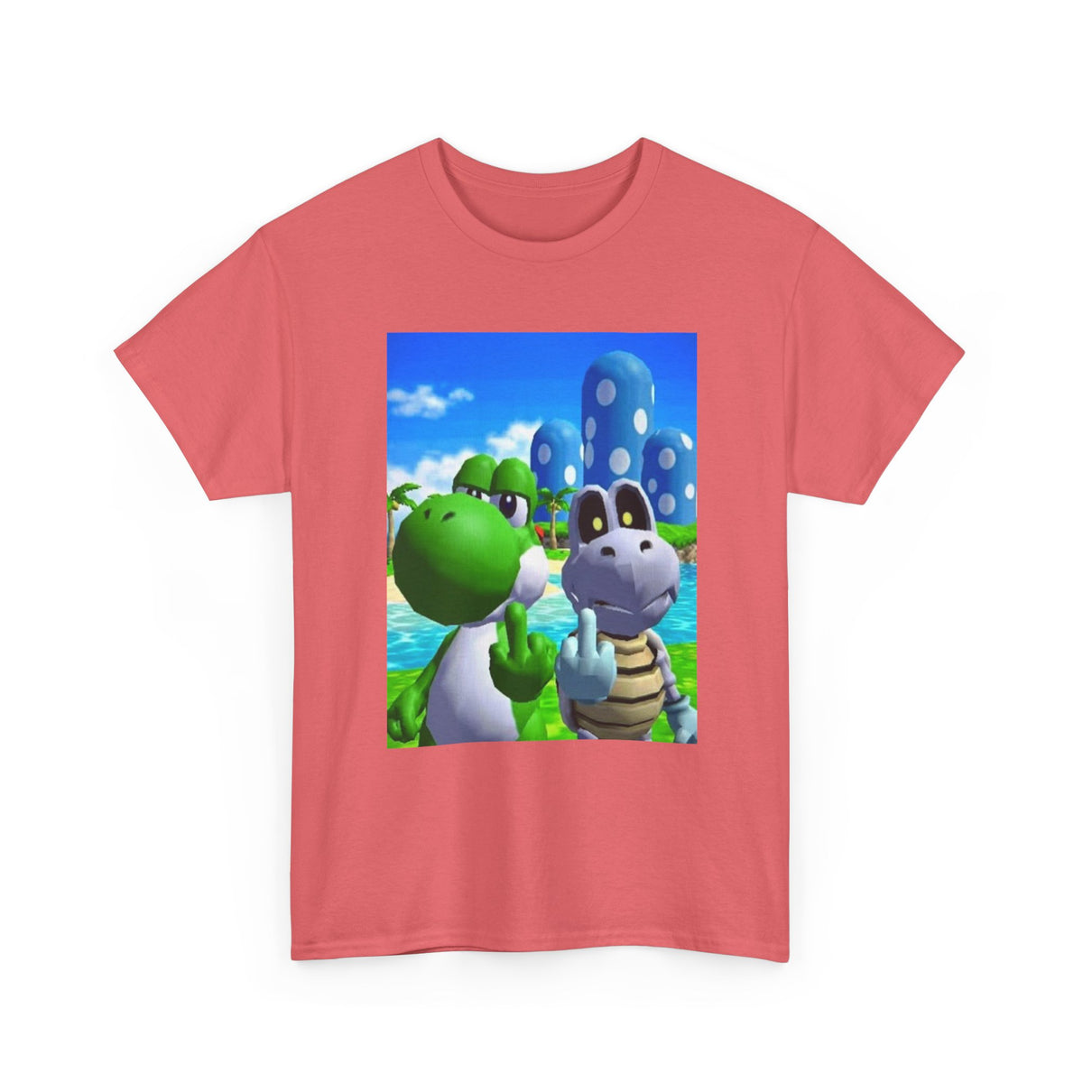 Yoshi and Dry Bones Flipping The Bird Tee (Design 4)