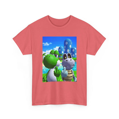 Yoshi and Dry Bones Flipping The Bird Tee (Design 4)