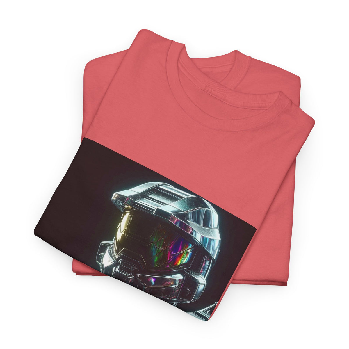 Chrome Cybernetic Commander With Rainbow Visor