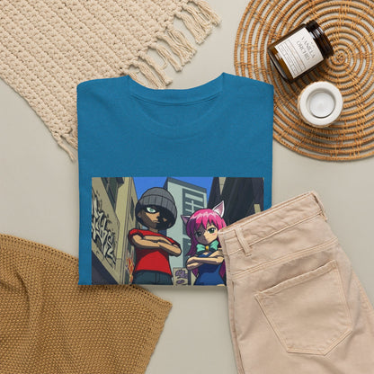 Urban Duo Standoff In Graffiti Alley Tee