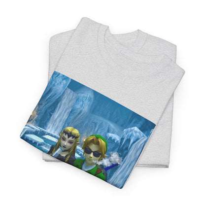 Link And Dark Zelda Chilling In Zora's Domain