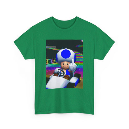 Blue Toad Flipping Off On Rainbow Road Tee
