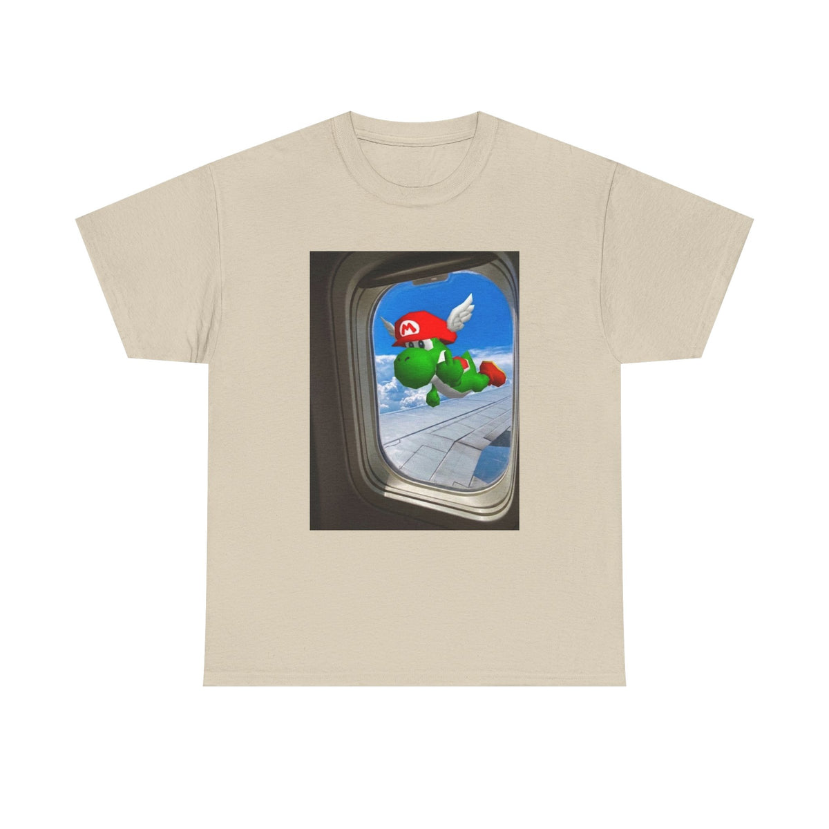 Yoshi Giving The Finger Airplane View Tee