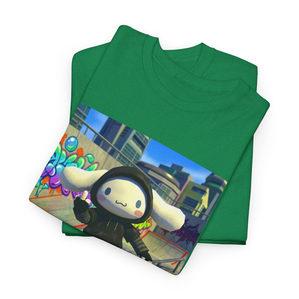 Edgy Cinnamoroll Skater Flipping Off Tee