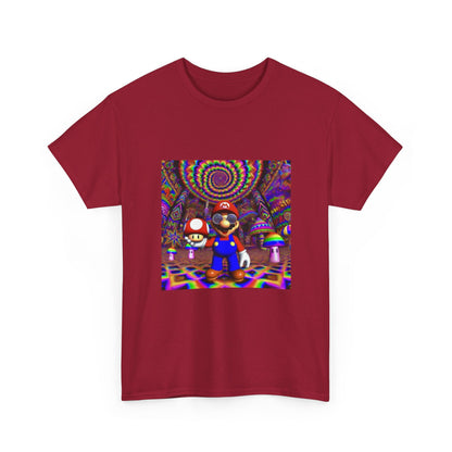 Tripping Mario Holding A Super Mushroom